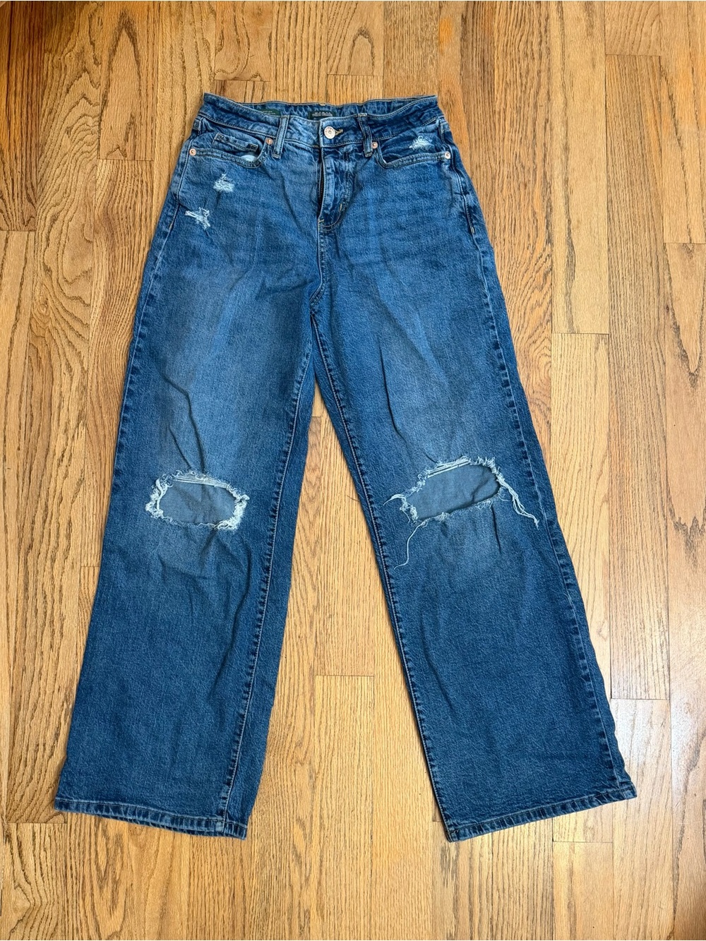 wild fable Distressed Dark Blue High Rise Baggy Jeans